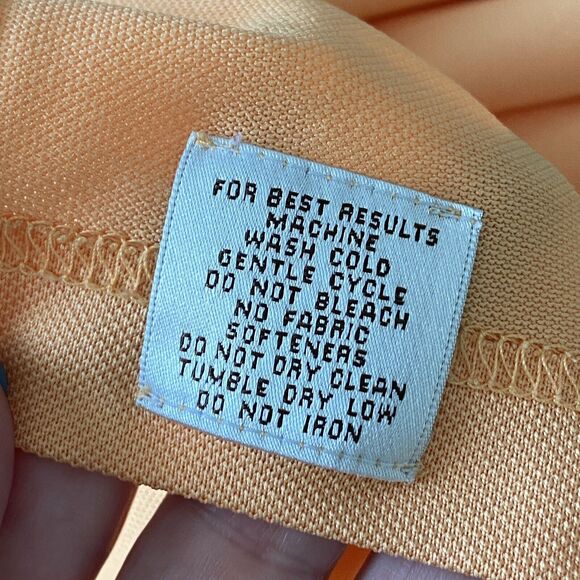 Peter Millar Polo Shirt Mens Medium Light Orange Solid Golf M - Picture 9 of 9